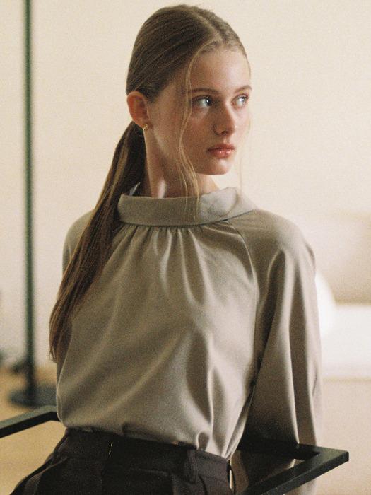 헬렌 셔링 타이 블라우스 베이지 J1849