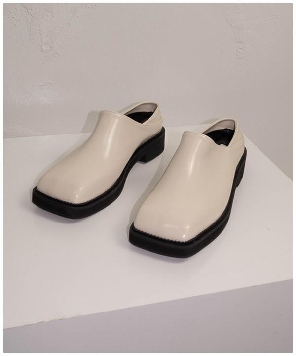 스퀘어 플랫폼 슬리퍼 4cm