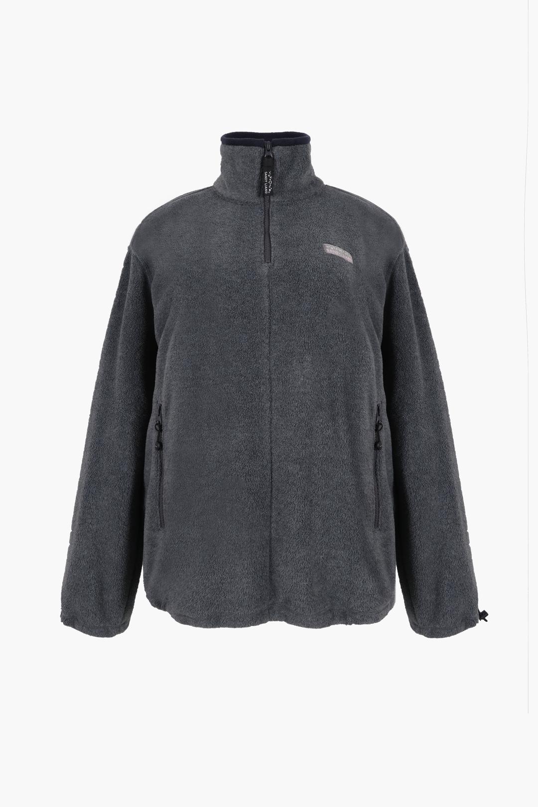 ASCHER PULLOVER FLEECE IN GREY - GREY / XS