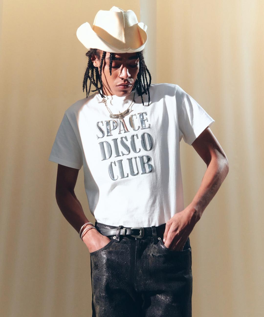 METALIC PRINT T-SHIRTS WHITE