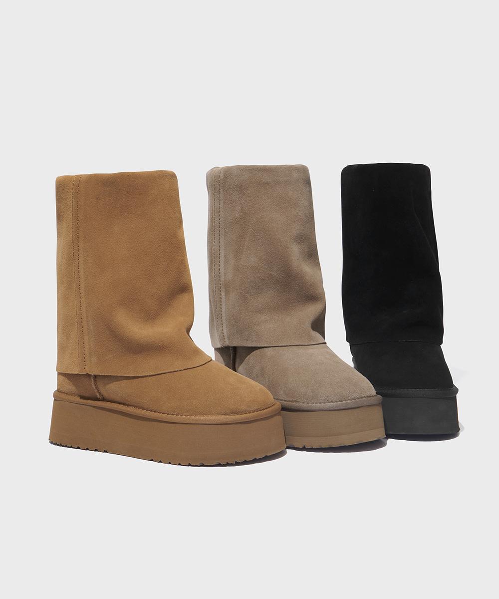 [ ~10.24까지 I 10.30 출고] MAXI FOLDED BOOTS MIDDLE(10inch) - 3 colors