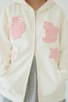 KIRING CHECK PATCH HOODIE _CREAM