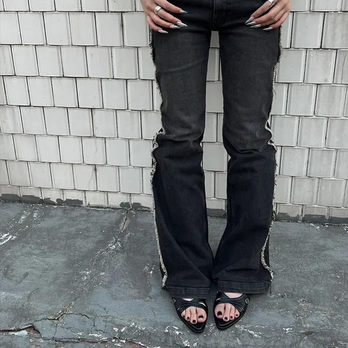 r. 908  front cross sandals  /  black