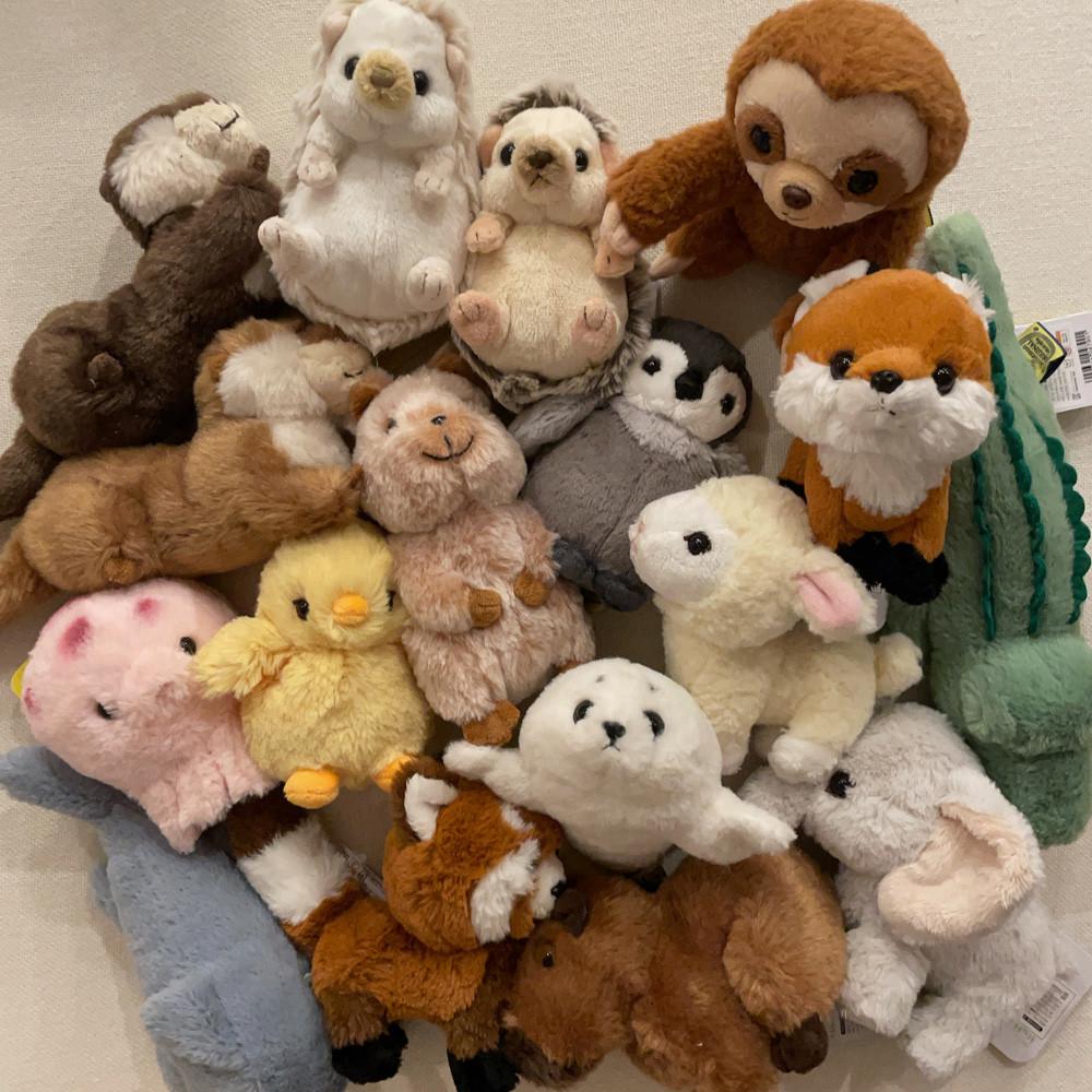 [선레몬] FLUFFIES 플러피애니멀 아기동물 인형 쿼카 고슴도치 수달 펭귄 카피바라 코끼리 시리즈