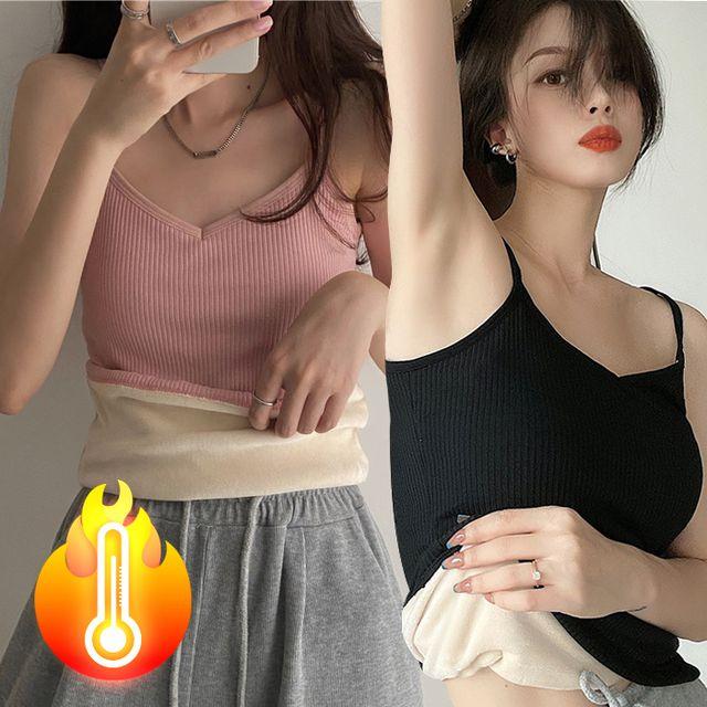 [당일출고] 밍크 기모 이너 끈 나시