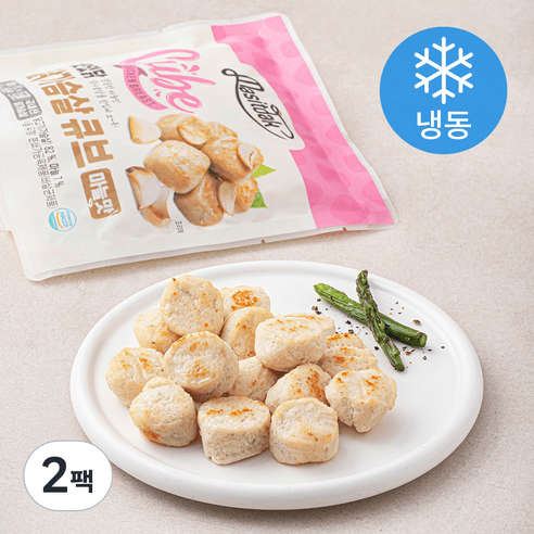 맛있닭 닭가슴살 큐브 마늘맛 (냉동), 100g, 2팩