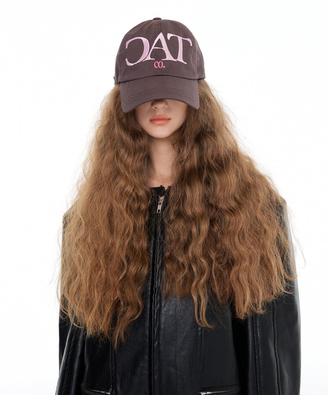 [IBC22UCA08BR] ITZAVIBE CAT EMBROIDERY BALL CAP