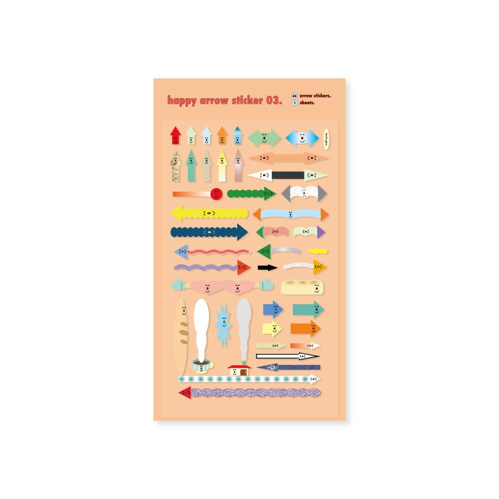 [hand in glove] happy arrow sticker 03