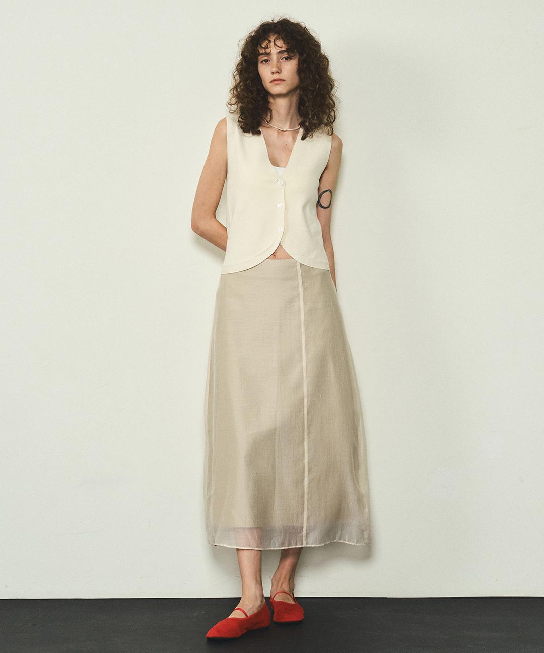 씨타 See-through Layered Skirts_CTS608(3color)