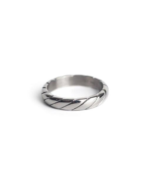 [써지컬스틸] JB050 Twist texture ring