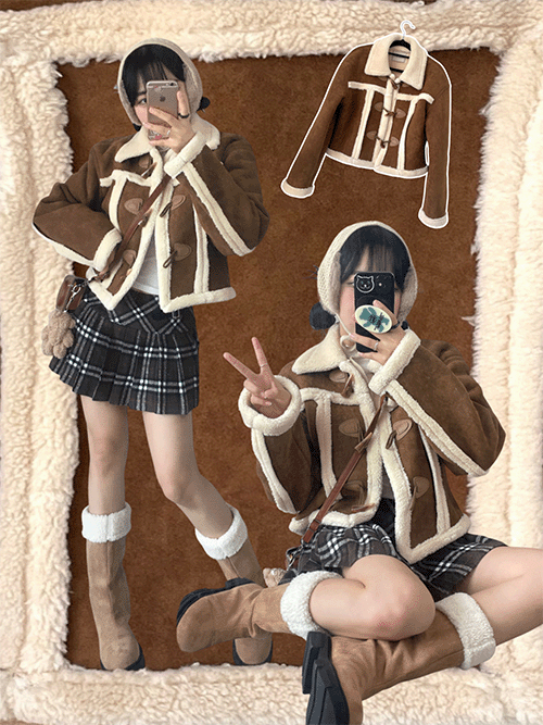 Maple wool suede coat. (1col)