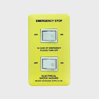 BH Emergency switch 2구_yellow