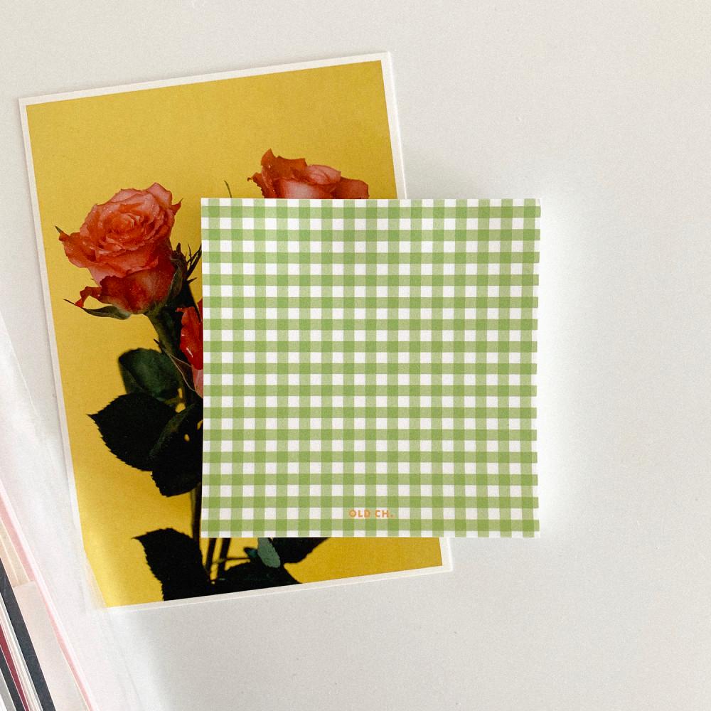 올드채널 GINGHAM MEMO PAD - Green 깅엄 메모패드 떡메모지 그린
