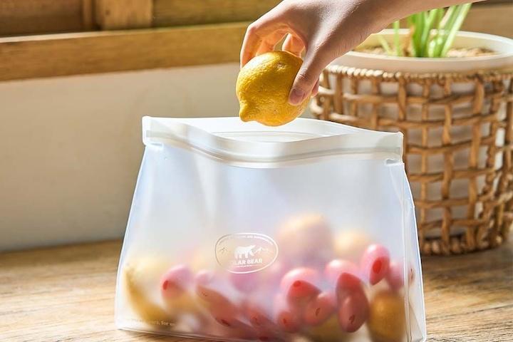 물로 씻어 다시 쓰는 다회용 지퍼백 3개입