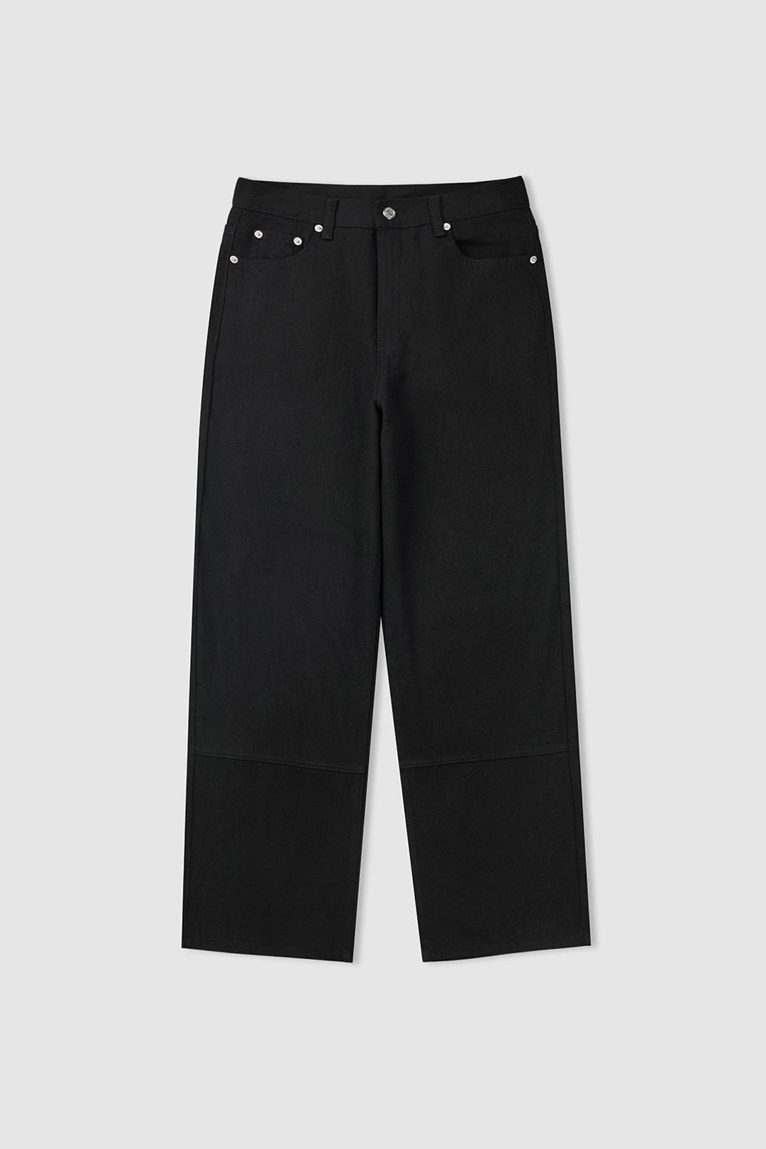 Incision Line Cotton Pants (Black)