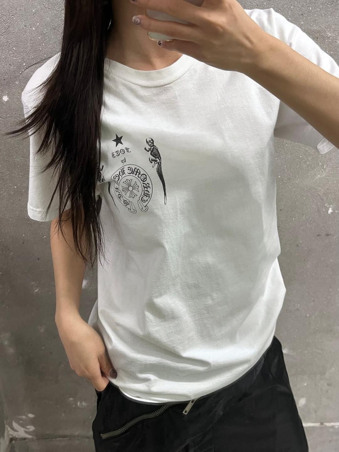 Chrome Hearts 크롬하츠 Foti 스컬 프린팅 화이트 반팔 | 후루츠패밀리