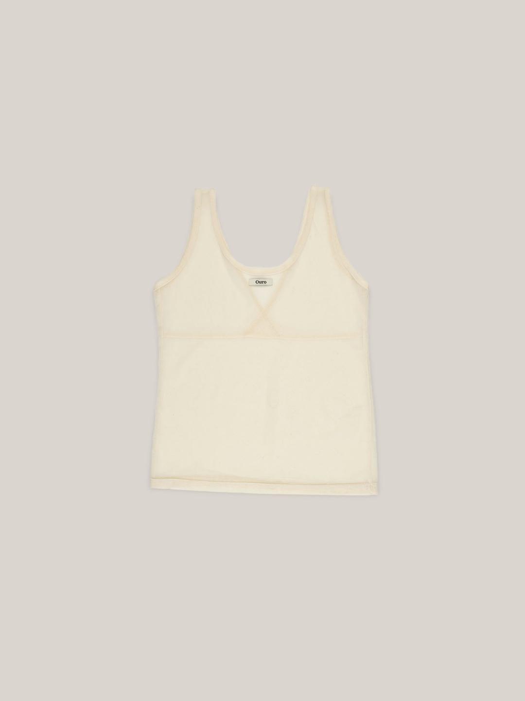 [30%쿠폰]Mesh layered top [ Lemon ]