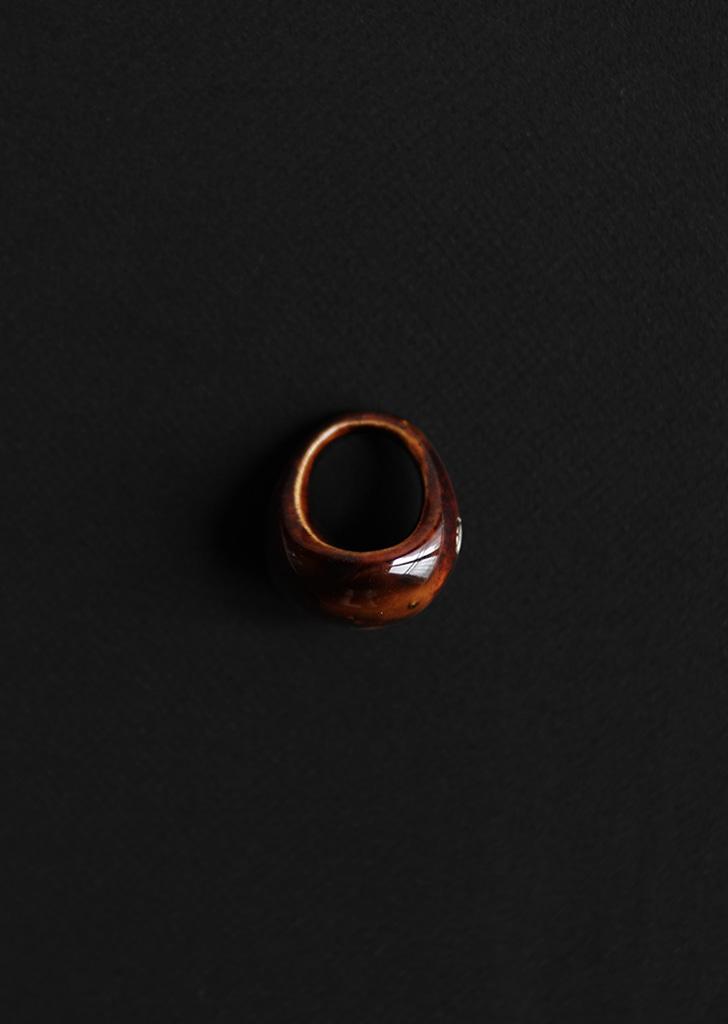 Oiks Ring in Mahogany Obsidian