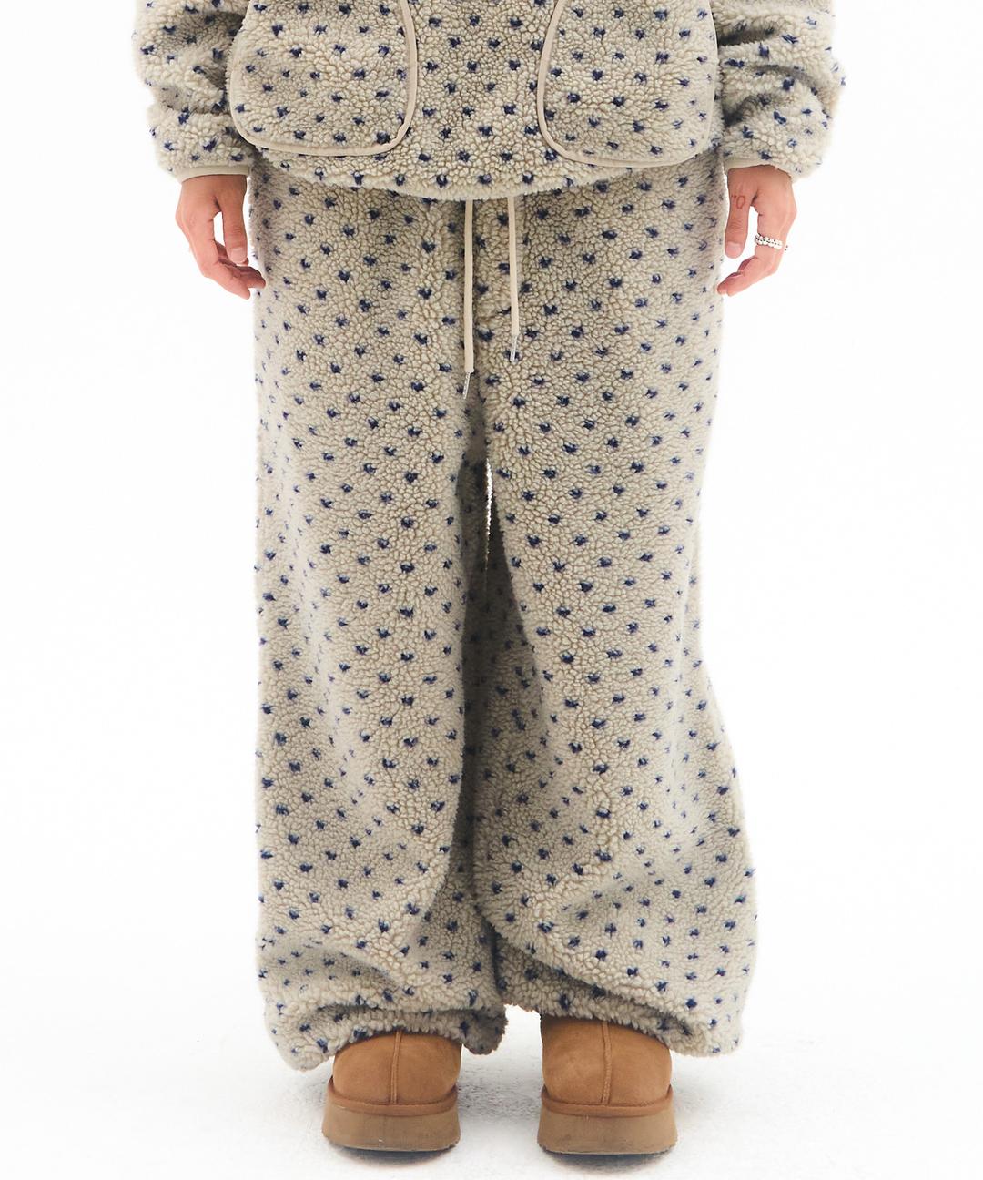 [1/6 예약배송] FLEECE WIDE JOGGER PANTS BEIGE