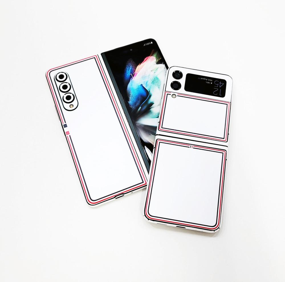 갤럭시 Z폴드4 3 플립4 3 스트라이프 에디션 스킨 전신 보호 필름 노트20울트라 아이폰 전기종