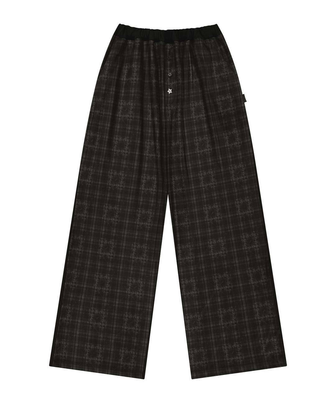 *Preview, 9/23 Open* Check Sleep Jersey Pants / Black
