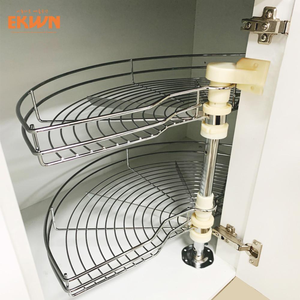 에쿤 2단 180도 회전선반 주방코너선반 코너장 수납장 400용