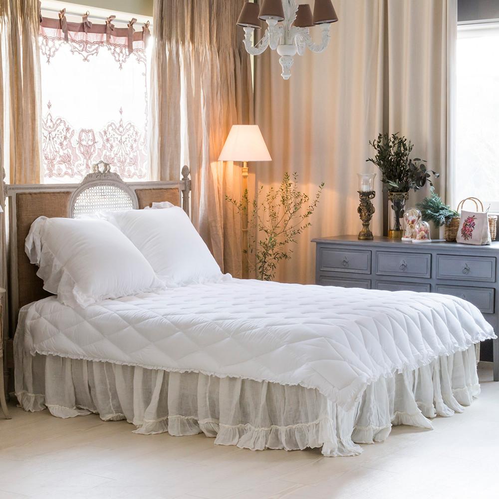 메종드파리 고밀도 40수 워싱면 누빔 침대 다이아러플패드 화이트 Q