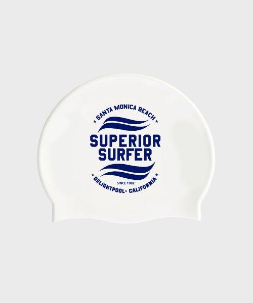 Superior Surfer Swim Cap - White