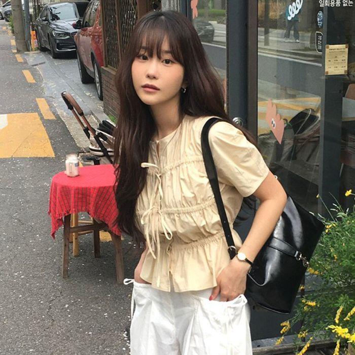 Ribbon Shirring Blouse VW4MB100_2color