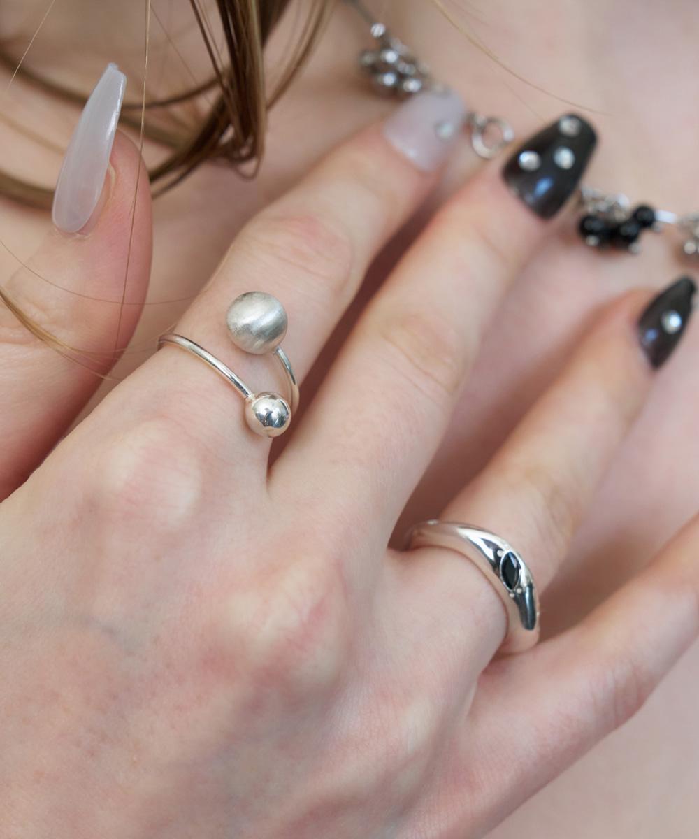 DOUBLE BALL RINGㅣSILVER