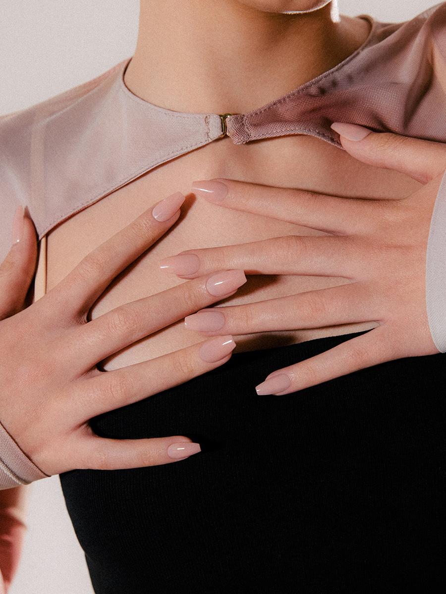 오리지널 핑크 베이지 네일(코핀)