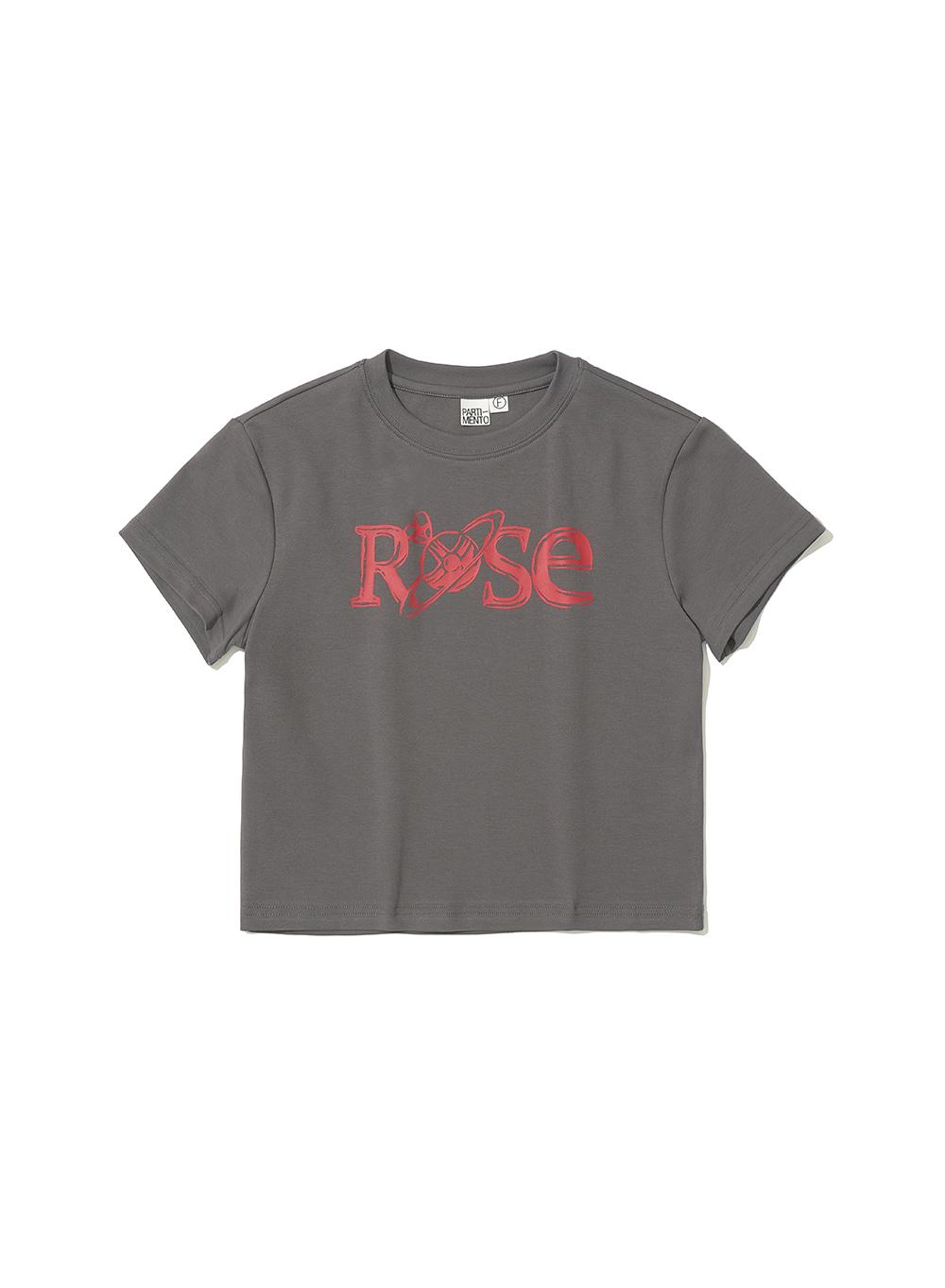 [CLEARANCE] [WOMEN] ROSE SATURN SHORT SLEEVE TEE_CHARCAOL