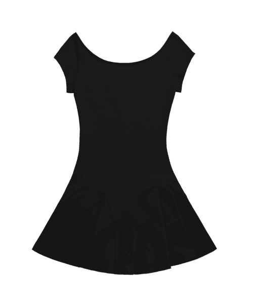 i:e Fluid Capsleeve Dress 01 / Black