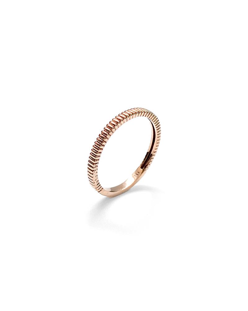 14k 내로우 커브드 라인 반지