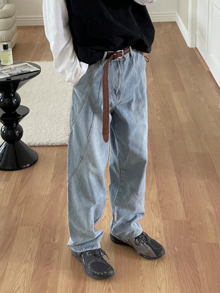 Coupure wide denim pants 절개 와이드 데님 팬츠