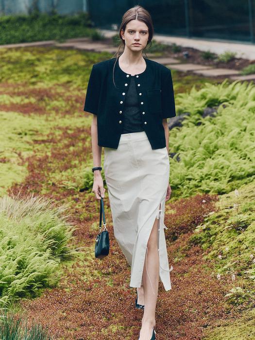 Tweed Snapped Crop Jacket SW4MJ726-10