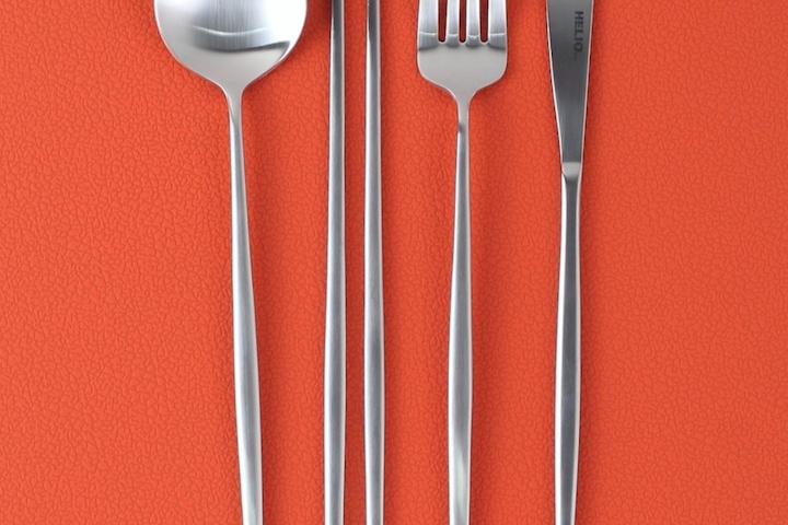 헬리오 국산304 수저세트 디너 커트러리 스푼 포크 나이프_실버