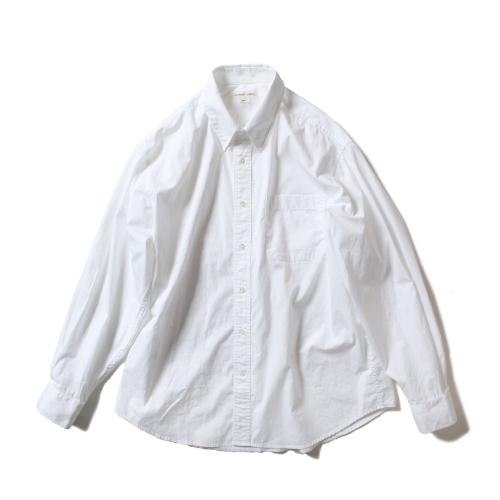 피마 스냅다운 셔츠 - 화이트