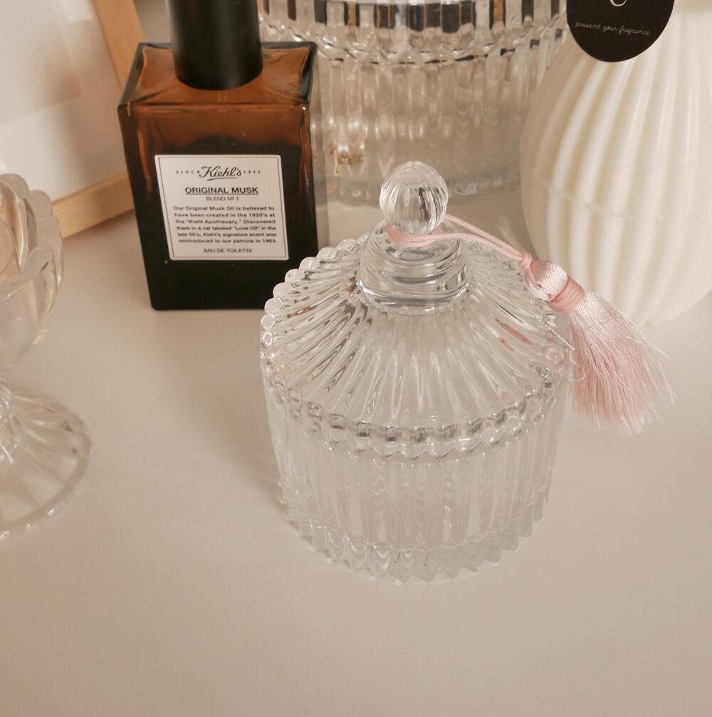 앤틱 캐니스터 (미니사이즈) / 유리 보관함 / 캔들홀더