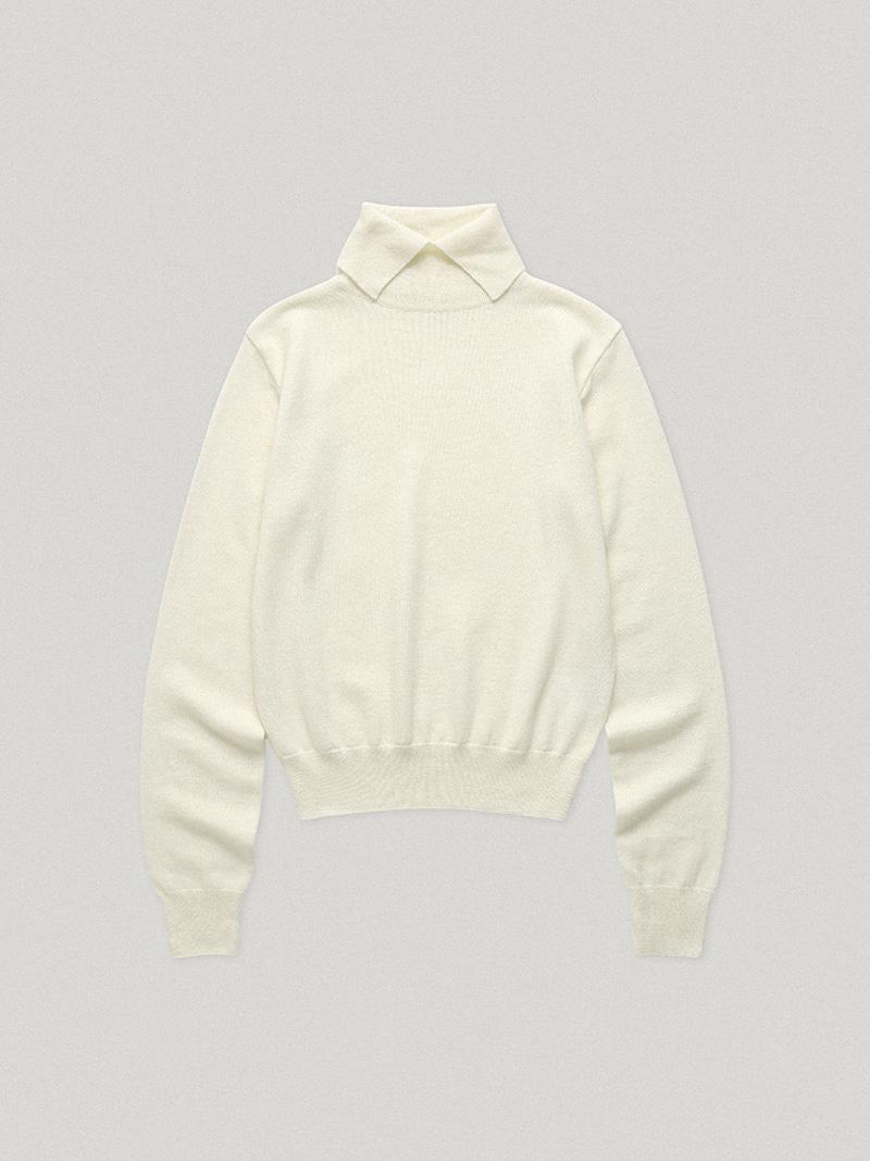 Daniel Collar Knit Cream