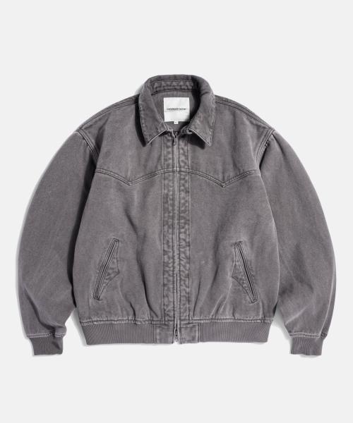 Washed Canvas Western Jacket Rock Grey