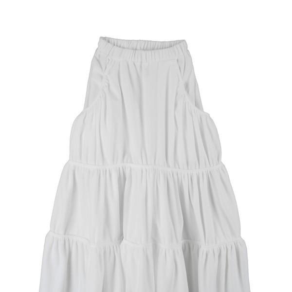 FLEECE TIERD SKIRT_WHITE