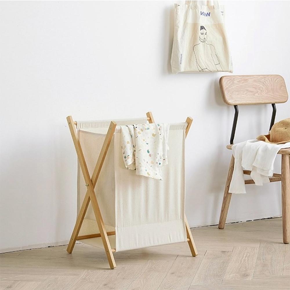 이동식 접이식 린지 햄퍼 우드 빨래 세탁 바구니 빨래통 틈새 소형