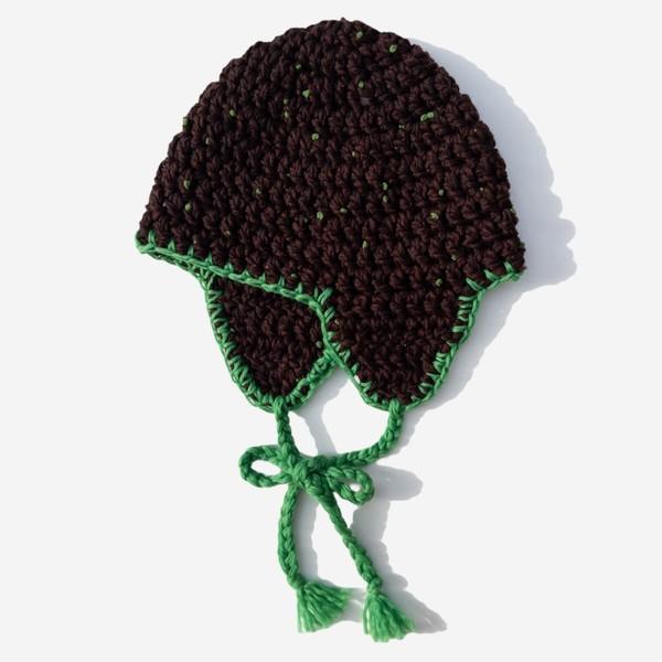 POMPOM EARFLAP HAT