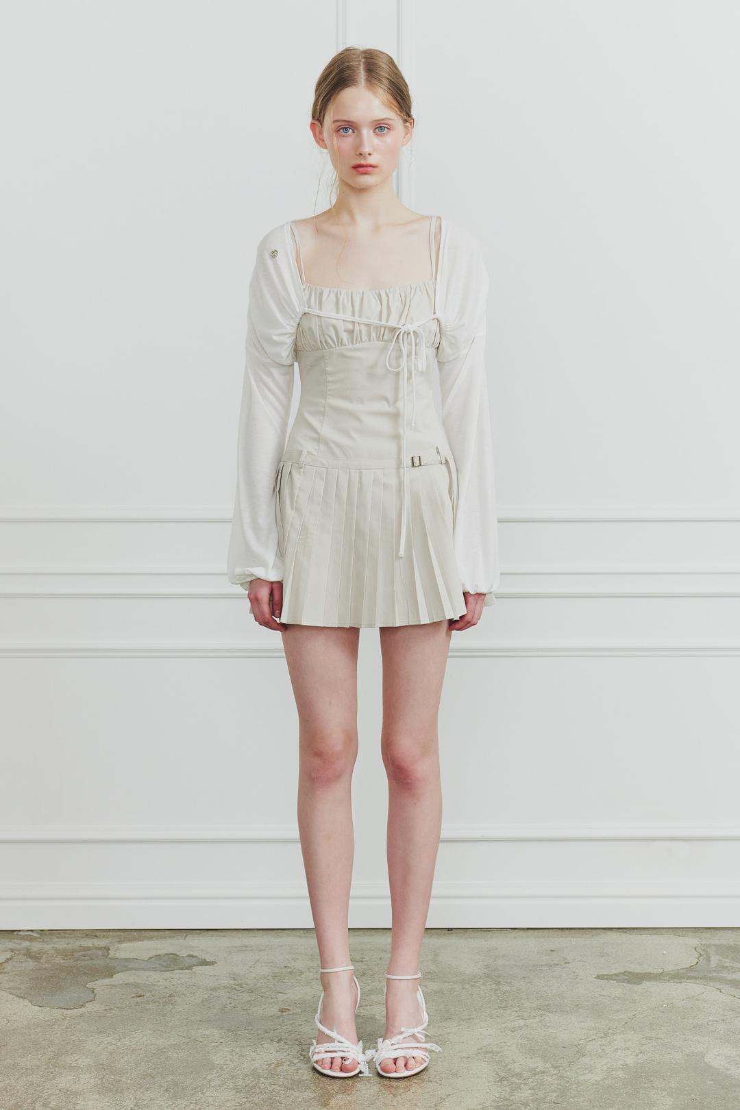 DREAMY SHIRRING BOLERO ivory