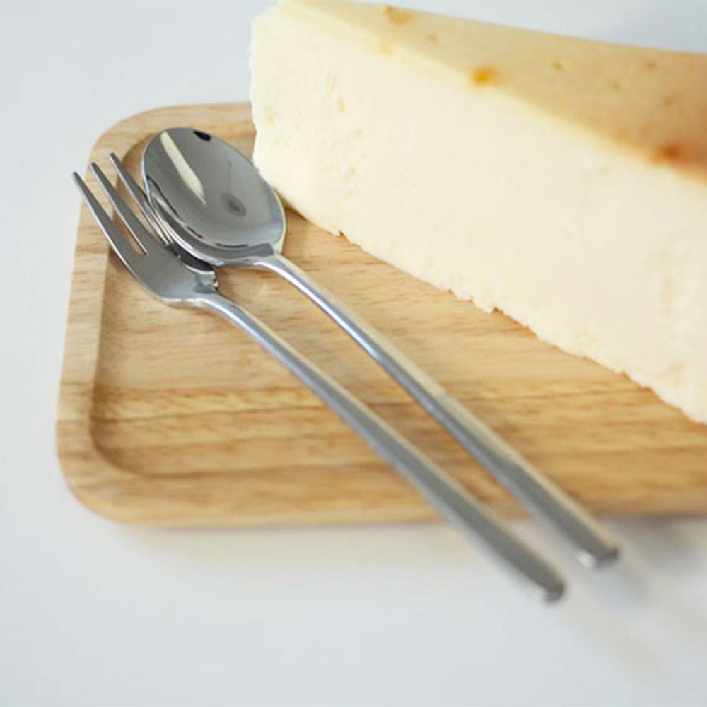 국산 스텐 심플 다방 티스푼+티포크세트 에스프레소스푼 과일포크