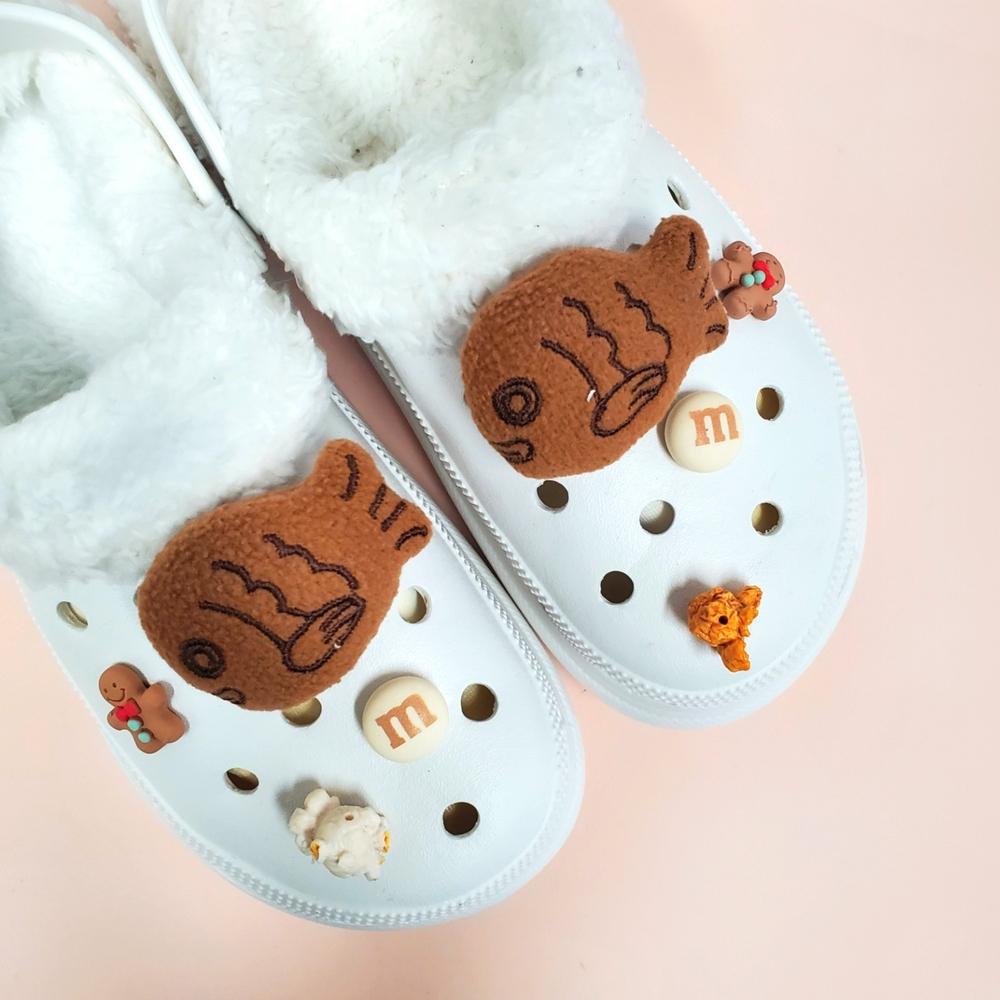 [신발꾸미기/신꾸템]달콤바삭 따끈따끈 붕어빵 지비츠 세트(8ea)