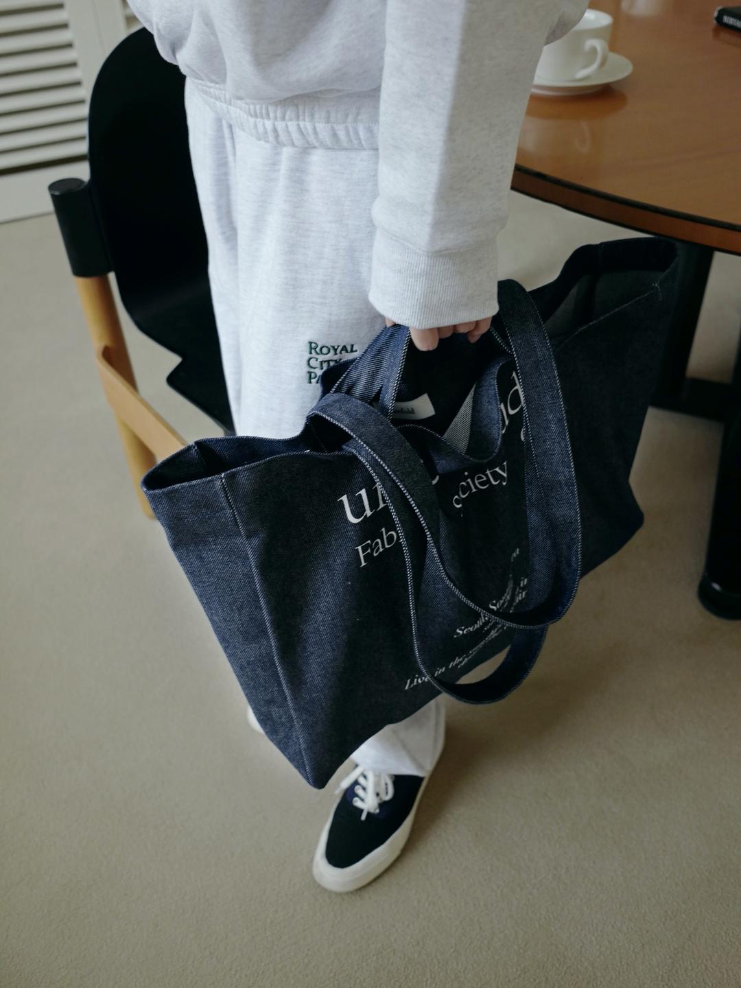 Two-way denim bag