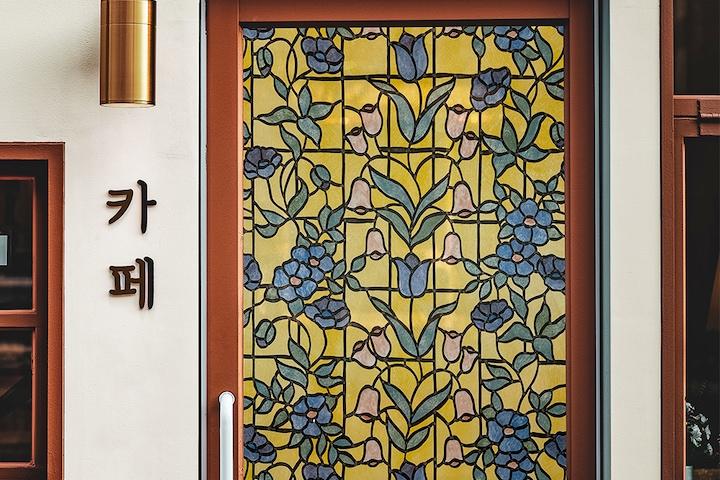 레트로 창문 유리창 시트지 사생활보호 햇빛차단(접착/무점착)