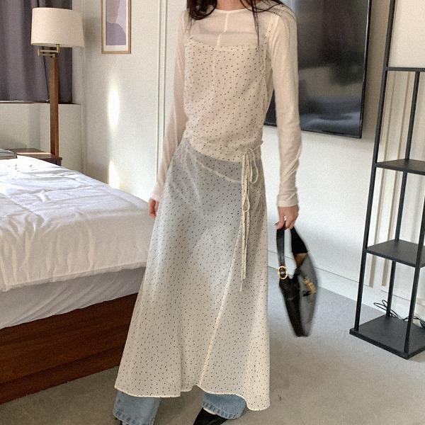 뮤즈엘 하트 레이어드 원피스